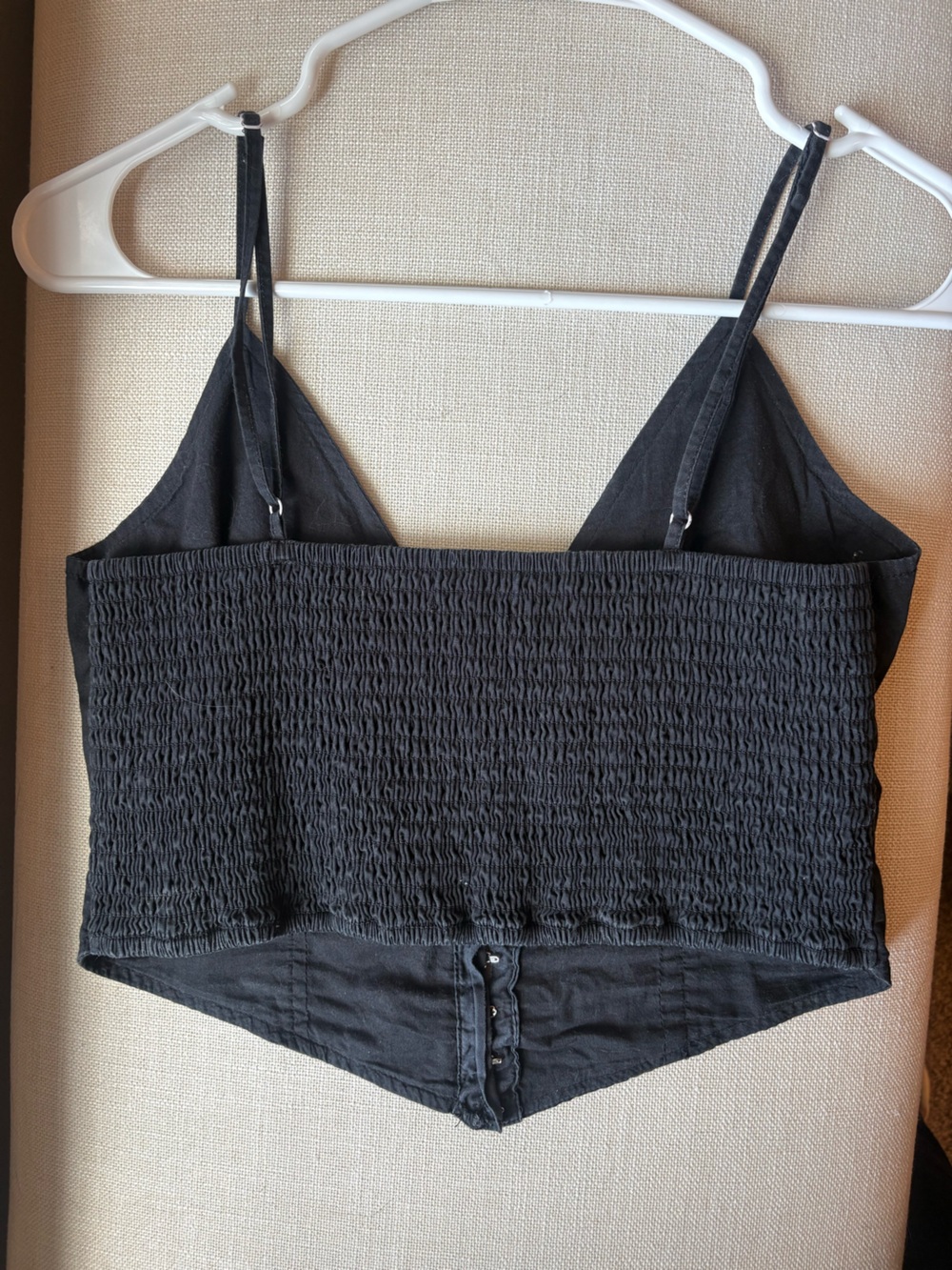 Urban Outfitters SET OF 2 Black Cropped Corset Tank & Leopard Print Crop Tank - Picture 5 of 7